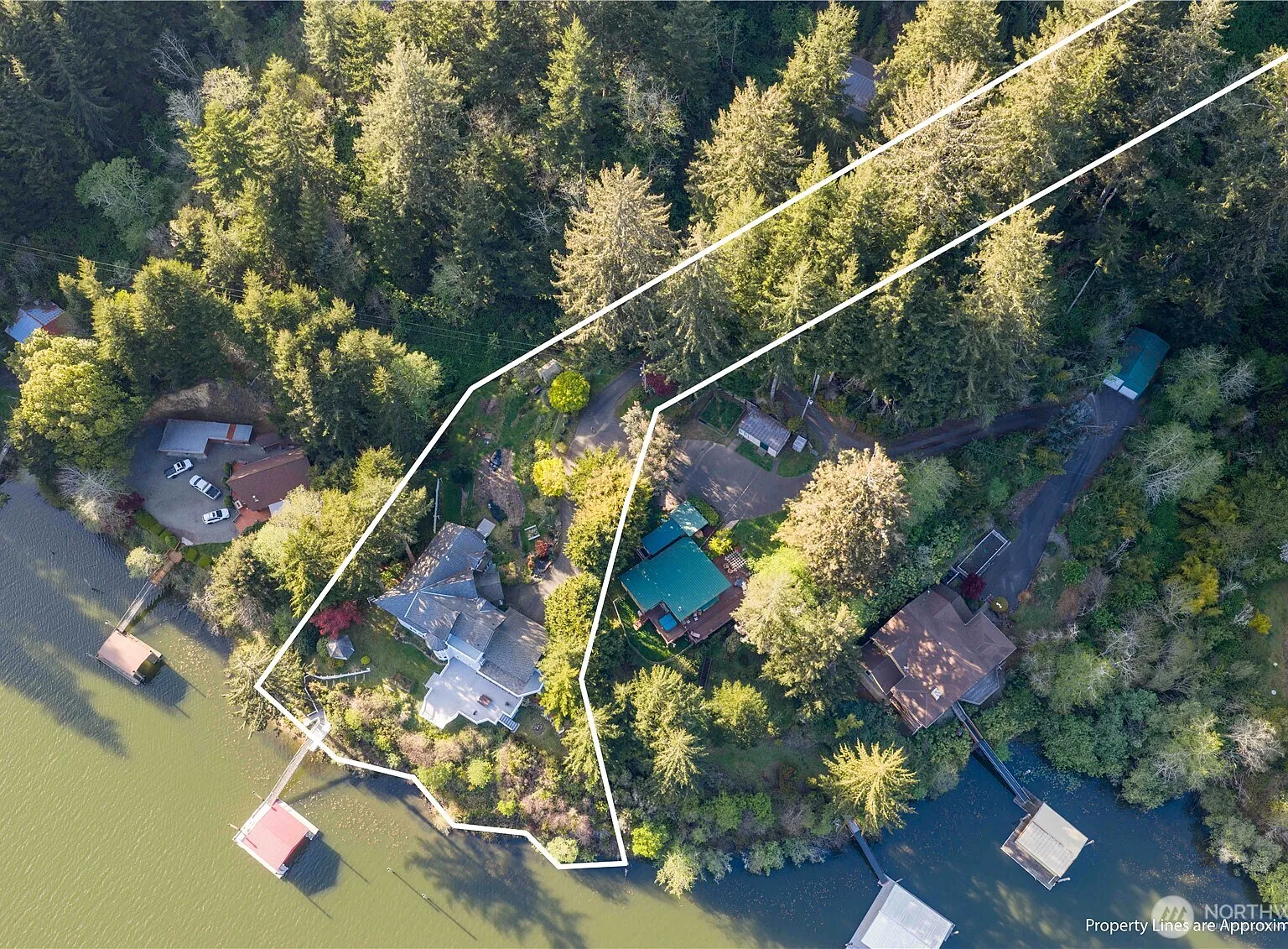 The Tenmile Lake Estate with Its Own Boat Slip and Guest Cabin